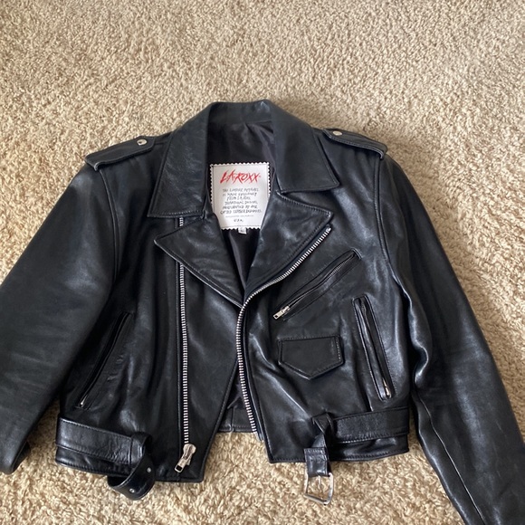 LA Roxx Biker Jacket. Size Large for Women. Vintage 1993. - Picture 3 of 3